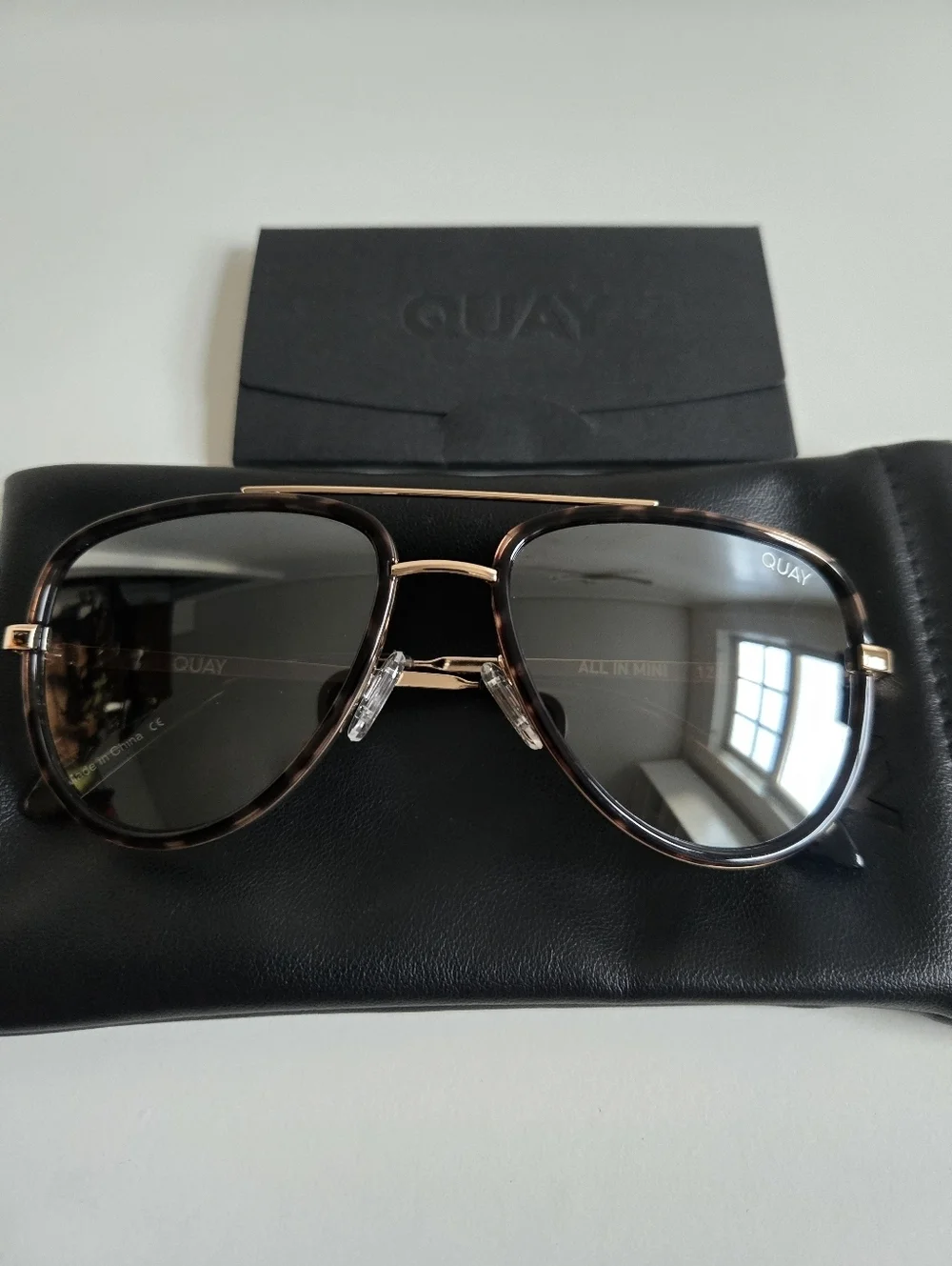 New Quay x JLo Limited Edition All In Mini Frame Green Fade Lens Mini Aviators